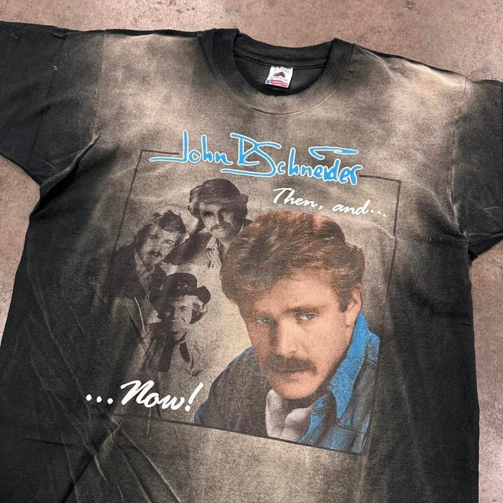 Vintage 90s John Schneider Country Singer Graphic T-shirt Size Large - Picture 2 of 5